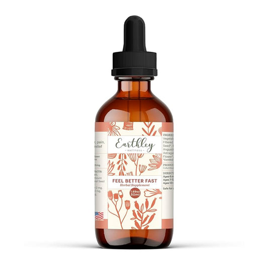 Earthley • Feel Better Fast - An Herbal Tincture for Pain, Fever, Stomach, Sniffles & More 4oz
