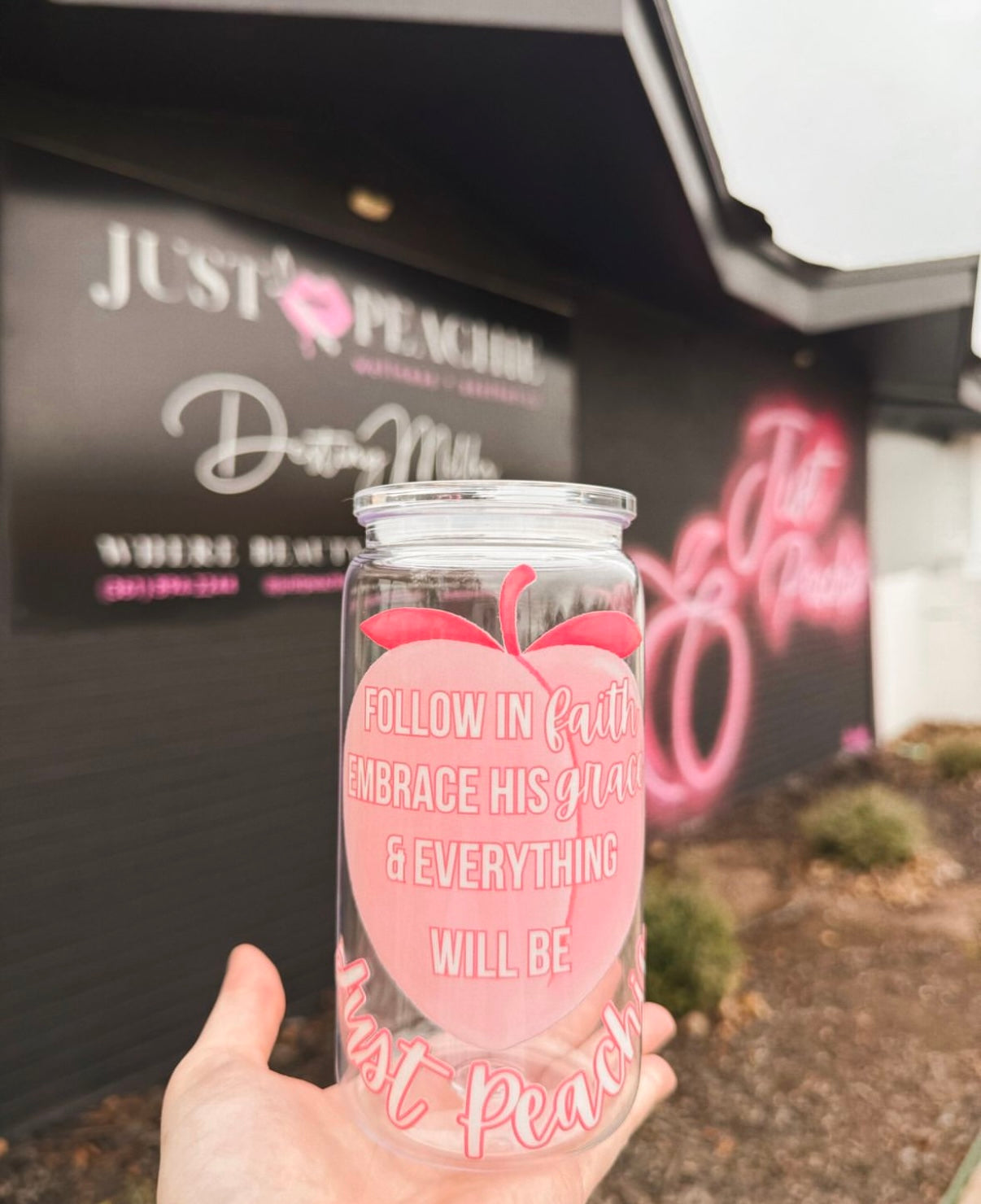 JP • Follow In Faith Peachie Plastic Cup